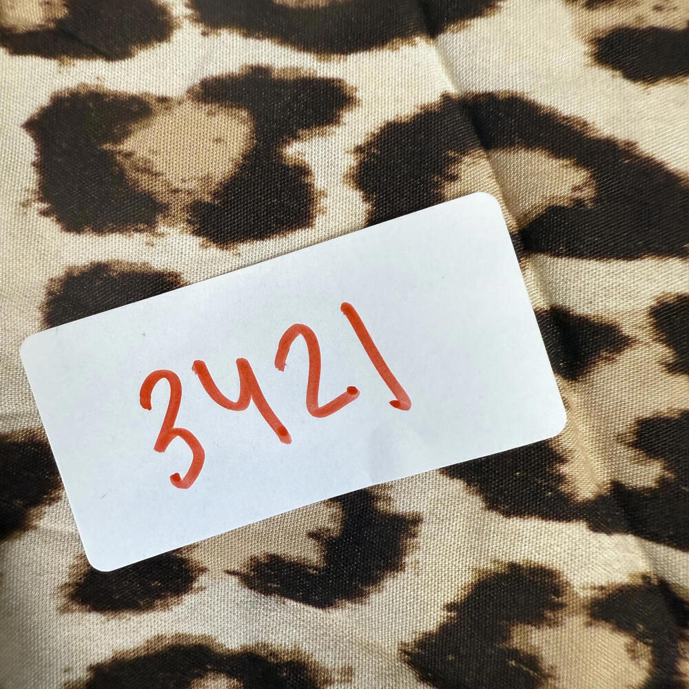 Chico's Women's Size 2, 12/14 L, Animal Print Tan Black Button Down Shirt Top - Picture 7 of 7